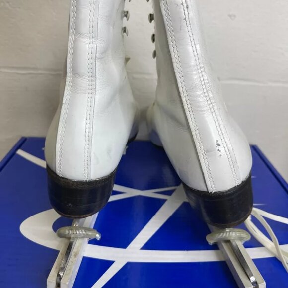 Riedell Red Wing Minnesota 220 White Leather Figure Ice Skates Boot Women's 5.5 - Picture 7 of 16